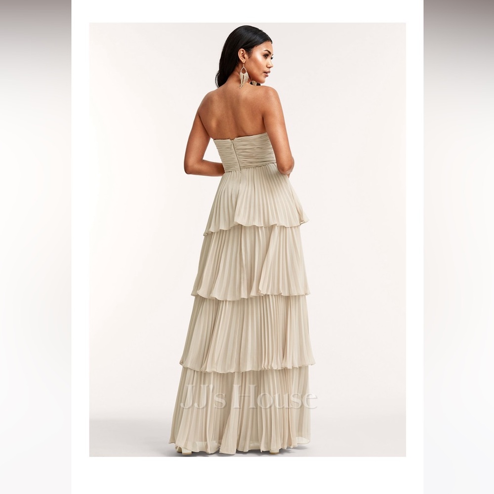 JJs House Strapless Sand Layered Dress - Picture 7 of 7